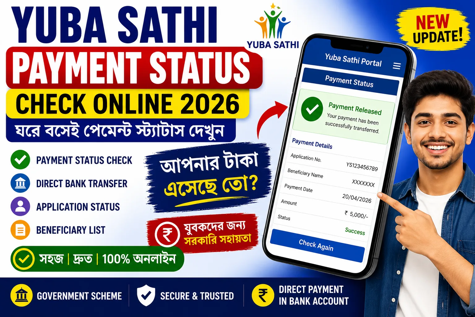 Check Yuba Sathi Payment Status Online