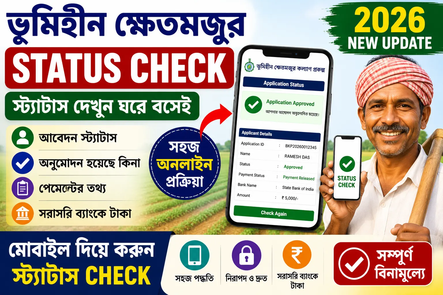 Bhumihin Khetmajur Status Check